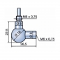 Preview: DIATEST Winkelstück 90° - M6 x 0,75 - W6