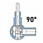Preview: DIATEST Winkelstück 90° - M6 x 0,75 - W6