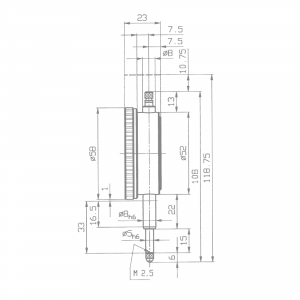 KÄFER Präzisionsmessuhr M2T - SKW: 0,01 mm - Messweg 10,0 mm