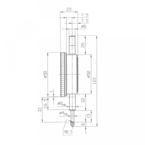 KÄFER Präzisionsmessuhr M2S - SKW: 0,01 mm - Messweg 10,0 mm