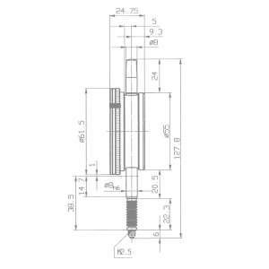 KÄFER Präzisionsmessuhr M2S - SKW: 0,01 mm - Messweg 10,0 mm
