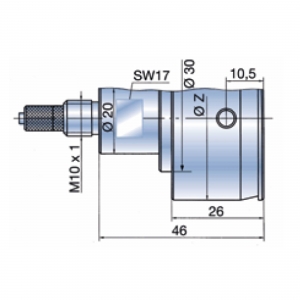 DIATEST Bohrungsmessdorn Ø 60,001 - 70,000 mm - Durchgangsbohrung D10