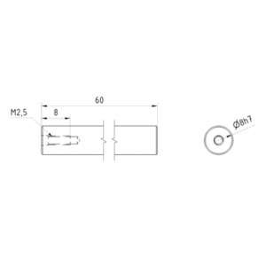 DIA-COME Fixe Anschlagstange CO-ST60-M2,5