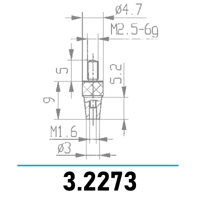 3.2273 - Messeinsatzadapter M1,6 auf M2,5