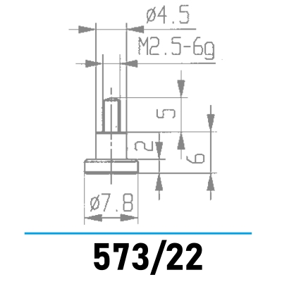 573/22 - Messeinsatz mit Planfläche Ø 7,8 - 10,0 mm für Messuhren und Feinzeiger