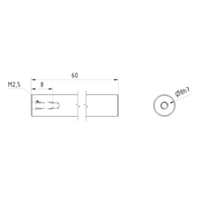 DIA-COME Fixe Anschlagstange CO-ST60-M2,5