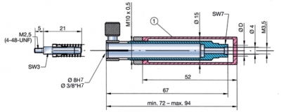 DIATEST Messuhrhalter mit Federkraftregulierung MH4-67-F