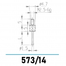 573/14 - Messeinsatz mit Planfläche Ø 1,5 mm für Messuhren und Feinzeiger