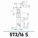 573/16 S - Kugelmesseinsatz Ø 1/8" für Messuhren und Feinzeiger