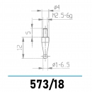 573/18 - Kugelmesseinsatz Ø 1,0 - 6,5 mm für Messuhren und Feinzeiger