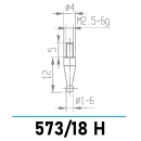 573/18 H - Kugelmesseinsatz Ø 1,0 - 6,0 mm für Messuhren und Feinzeiger