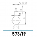 573/19 - Kugelmesseinsatz Ø 7,0 - 11,0 mm für Messuhren und Feinzeiger