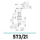 573/21 - Kugelmesseinsatz Ø 3/32" für Tiefenmessgeräte