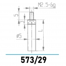 573/29 - Messeinsatz mit Planfläche Ø 5,0 mm für Messuhren und Feinzeiger