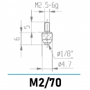 M2/70 - Kugelmesseinsatz Ø 1/8" für Messuhren und Feinzeiger