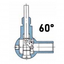 DIATEST Winkelstück 60° - M6 x 0,75 - W6-60